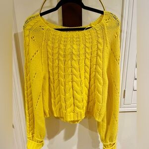 Free People Sunny Cable Knit Sweater